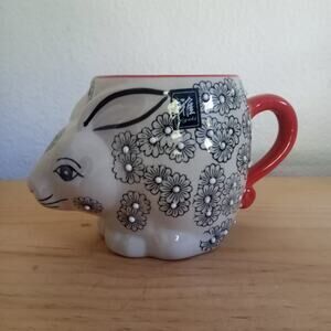 Miyabi Artisan Rabbit Coffee Mug Hand Crafted Yokohama Studio Bunny Decor Tea